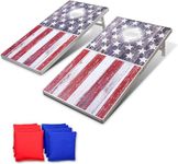 GoSports LED American Flag Cornhole Set, Regulation Size