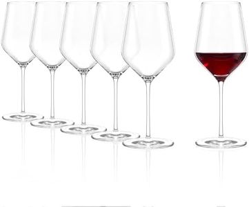 Stölzle Lausitz Red Wine Glasses Set of 6 (STARlight). Dishwasher Safe, Lead-free Crystal Red Wine Glasses (17.25fl oz). Shatter-Resistant Elegant Wine Glasses - Genuine Stölzle Wine Glass Set