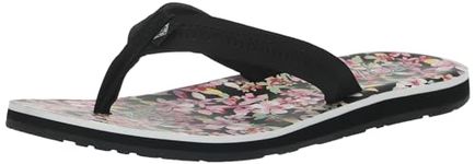 Roxy Women's Vista Sandal Flip-Flop, Black/Pink/Black 234, 5