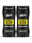 Beardo UltraGlow Body Wash for Men, 200ml (Pack of 2) | Brightens and Lightens Skin Tone | Cleanses and helps lighten Tan | Contains Mulberry & Bearberry Extracts