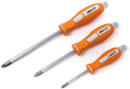 DP 0059-006 JIS (Japanese Industrial Standard) Screwdrivers #1, 2, 3 (Set of 3) Small Medium Large Metric Full Tang Solid Shaft Screw Driver