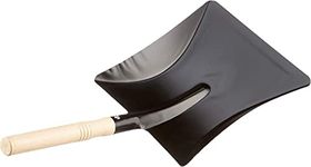 Large 9" Wooden Handel Black Metal Steel Coal Ash Shovel for Fireplace and Dustpan