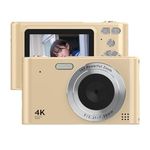 Andoer 4K Digital Camera Camcorder 48MP Digital Video Camera 2.4 Inch Screen 16X Digital Zoom Anti-shake Face Detection Beauty Effect Motion detection Built-in Flash Battery