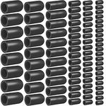 80PCS Vacuum Hose Caps, Connector Assortment 6 Sizes Black Rubber Cap, Automotive Topomatic Replacement Parts for Carburetor Vacuum Plugs, Intake Manifold Vacuum Fitting