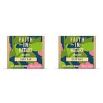 Faith In Nature Natural Wild Rose Hand Soap Bar, Restoring, Vegan & Cruelty Free, No SLS or Parabens, 100g (Pack of 2)