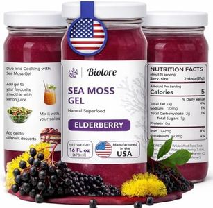 Biolore Sea Moss Gel - Elderberry 16oz, Wildcrafted Irish Seamoss with Essential Vitamins & Trace Minerals, Vegan Superfood Made in USA