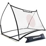 QUICKPLAY SPOT Football Rebounder Net 5x3ft | Multi-Sport Ball Skills Trainer with eCOACH training app | Target Football Rebound Net for Ball Control & Precision & (3 Size Options)