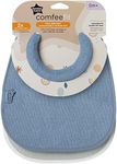 Tommee Tippee Milk Feeding Bibs, Comfeefit, Super Soft and Extra Absorbent, Adjustable and Reversible, OEXO-TEX Approved Material, Pack of 2, Colours and Designs Vary