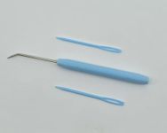 Loom Hook & Plastic Needle Pink or Blue for Loom Knitting Spare Tool (Blue)