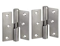 Pair of 76mm Rising Butt Handed Lift Off Door Hinges Stainless Steel (Right)