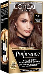 L'Oreal Paris Preference Hair Dye, Luminous Permanent Rich Hair Colour, Long Lasting Brilliance, Achieve Radiant, Salon-Inspired Results, Shade: 6.21, Zurich