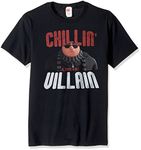 Despicable Me Men's Minions Gru Chillin Like A Villain Funny Graphic Tee, black, X-Large