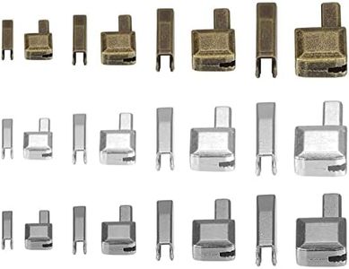 uxcell Zipper Repair Kits, Retainers Box & Insertion Pins, #3#5#8#10 Metal Latch Sliders for Bags Coats Open-end Zippers Replacing (12Set: 4Size 3Color)