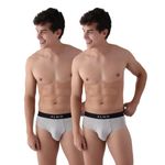 ALMO Men's Micromodal Briefs (Pack of 2) | 3X Softer Than Cotton | Anti Bacterial | Ultrasoft Waistband | Metallic Collection | Light Grey,Light Grey | Size - M