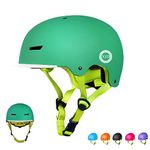 XJD Toddler Helmet Kids Bike Helmet Multi-Sport Cycling Helmet Adjustable Child Helmet Kids Bicycle Helmet Boys Girls Safety Skateboard Skating Scooter Youth Helmet Ages 8-13 Years Old, Green M