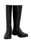 Allten Mens Sabo Black Boots Shoes Halloween Cosplay Costume (10 M US Male)