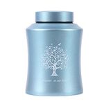 Urn for human ashes Adult,Cremation Urns for Ashes Male Female,Medium urn for human ashes for Dad Mom,Funeral urn Burial urn (Blue)