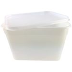Crown Supplies Ice Cream Container with Lid - 4 Litre - Recyclable Polypropylene - Pack of 20