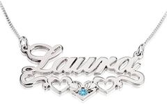 Birthstone Name Necklace - Name Nec