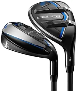 Cobra Golf 2021 T-Rail 2.0 Iron Combo Set (Men's, Right Hand, Graphite, Stiff Flex, 4H, 5-PW), Black-Silver PVD Blue