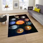 Linen Basics Printed Velvet Carpet Rug Runner for Bedroom/Living Area/Home with Rubber Backing(Black Earth Print)