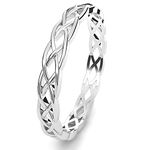 Metal Factory 925 Sterling Silver Celtic Knot Eternity Band Ring Sz 12 - UK Size: X