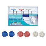 DENTASOP Dental Polishing Disc, 6pcs/set 3 Colors Mixed Dental Composite Resin Polishing Disc Kit Spiral Flex Brush Brushes