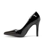 Women Stiletto High Heel Pointed Pumps Ladies Party Clubbing Work Court Shoes Size 3-12 (5 UK, Black Paten)