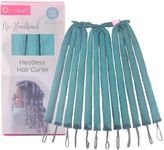 Octocurl Heatless Hair Curler - No Headband Octopus Curler - Overnight Curls for Medium Length Hair (Satin - Jade)