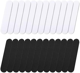 Prasacco Pack of 24 Hat Size Reducers, 3 mm Self-Adhesive Hat Size Tape, Hat Sizes, Foam Tape, Sweatproof Tape for Tightening and Reducing The Size of The Hat (Black, White), Black, White, S