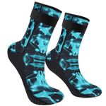 flintronic 3mm Neoprene Socks, Wetsuit Socks Diving Socks, Anti-slip Swimming Socks, Fin Socks for Women Men, Thermal Water Socks for Snorkeling Surfing Sailing Snorkeling Kayaking（Pattern, L