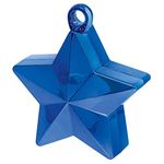 Amscan 117800-01 - Blue Star Balloon Weight - 150g, Size: 3.5 inch x 3.5 inch