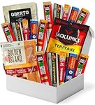 Fathers day Gift Basket - Gifts for Men - Bulk Snacks for Adults - Birthday Gifts for Men over 30 - Pepperettes Pepperoni Sticks and Beef Jerky Snack Box - Mens Gift Ideas - Gift Set for Men - Beef Jerky Bulk And Slim Jim Meat Sticks - Carnivore Snacks...