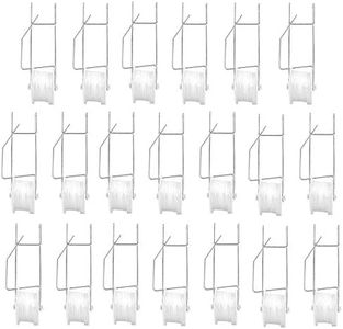 20 Pack Tomato Trellis Roller Hooks with 15M Twine for Tomato,Plant, Greenhouse,Flower Vine Twine Crop Trellis Kit Plant Roller Hook