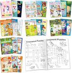 Kalysky 24 Mini Activity Books for Kids Party Favors ages 4-8 8-12,Fun and Challenges include Mazes, Dot to Dot,Word Search, Word Scramble and More for Goodie Bag Stuffer Classroom Activity