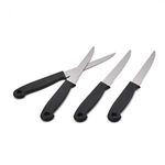 Bagonia Kitchen Knives - Serrated Steak Knife Set of 4 - Forged High Carbon German Steel - High End Ergonomic Handle Large Steakhouse Knife Set (4 Pieces)