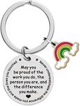 YOZRAN Thank You Gift Keychain for Coworkers Present | Keyring for Thanksgiving Gifts, Christmas Day(For Coworker - 1PC)