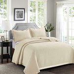 3 Piece Embossed Bedspread Quilted 