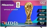Hisense 100" Class E6 Series QLED 4K UHD Smart Fire TV (100E6QF, 2025 Model) - QLED, Native 144Hz, Dolby Vision IQ · Atmos, Motion Rate 240, HDR 10+, Game Mode Pro, Voice Remote with Alexa