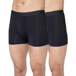 Bummer Men's Solid Micro Modal Trunks Underwear | Ultra Soft & Breathable | Combo Pack of 2 (in, Alpha, L, L)