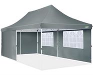 COBIZI Pop up Gazebo 3m x 6m with 4 Removable Sides, Event Shelter Tent with a Carry Bag for Parties, Wedding & Business, Super Waterproof Garden Gazebo with Upgraded Metal Frame, UV 50+ (Gray)