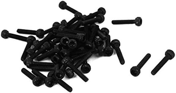 sourcing map 50pcs M1.6 x 8 mm vis à tête Tête hexagonale six pans creux cylindrique boulon métaux Noir