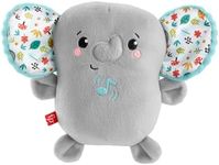 Fisher-Price Plush Elephant Baby Toy, Portable Sound Machine with Music and Vibrations for Newborn Babies, Calming Vibes Soother, HML65