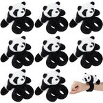 Deekin 8 Pcs Panda Animal Slap Bracelets Plush Animals Slap Band Animal Bracelets Wrist Animal Snap Bracelet for Birthday Themed Party Favor Supply Gift