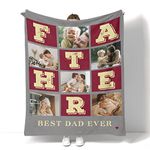 Custom Blanket with Photos Personalized Photo Collage Throw Blanket for Family Father's Day Wedding Birthday Christmas Valentines Day Gifts for Women Him Her (Style-2, 50in x 60in)