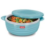 MILTON Aspire 2500 Serving Casserole, Double Walled Inner Stainless Steel, PU Insulated Kitchen Hot Pot, Keeps Food hot & Fresh for Roti, Biryani, 1875 ml, Blue