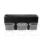 SMOK Replacement Pyrex for SMOK Vape Pen 22, SMOK Vape Pen V2, TFV12 Baby Prince (Pack of 3) No Nicotine