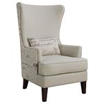 Coaster Home Furnishings Pippin Curved Arm High Back Accent Chair Cream