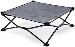 Coolaroo On The Go Cooling Elevated Dog Bed, Portable for Travel & Camping, Collapsible for Storage, Medium, Steel Grey