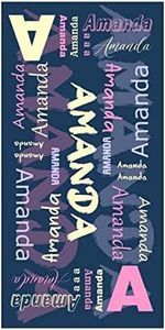 JOYXBUY Personalized Beach Towel with Name, Microfiber Beach Towels Custom Monogram and Name Design, Personalized Gifts for Women Men Kids